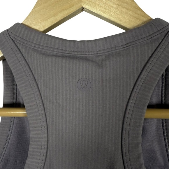 Lululemon Women’s Blissful Bend Tank Distressed Stripe Emboss Violet Verbena 4 - Picture 9 of 10